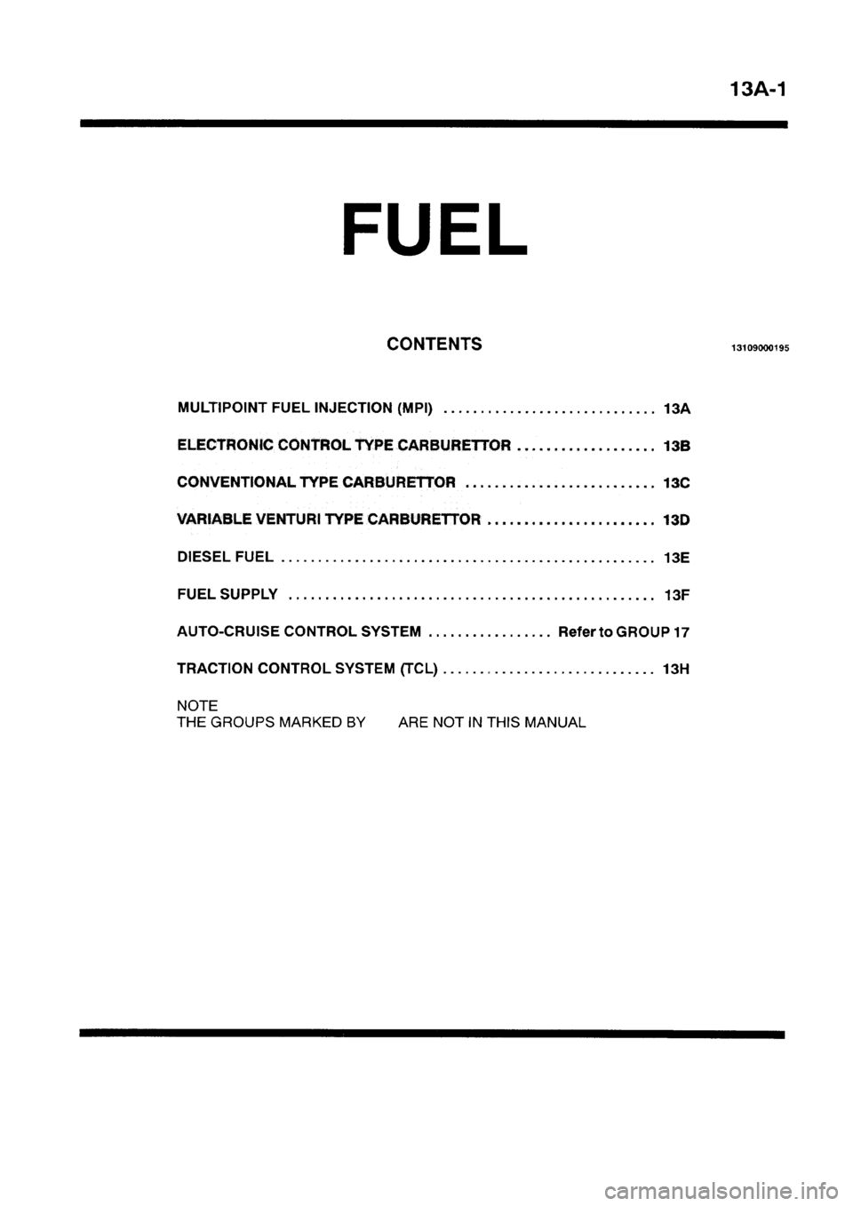 MITSUBISHI GALANT 1997 8.G Workshop Manual MITSUBISHI GALANT 1997 8.G Workshop Manual