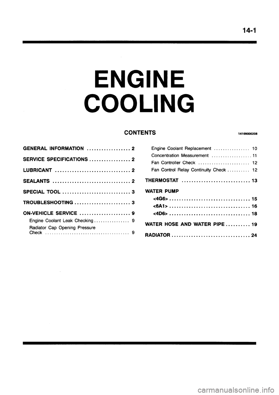 MITSUBISHI GALANT 1997 8.G Workshop Manual MITSUBISHI GALANT 1997 8.G Workshop Manual