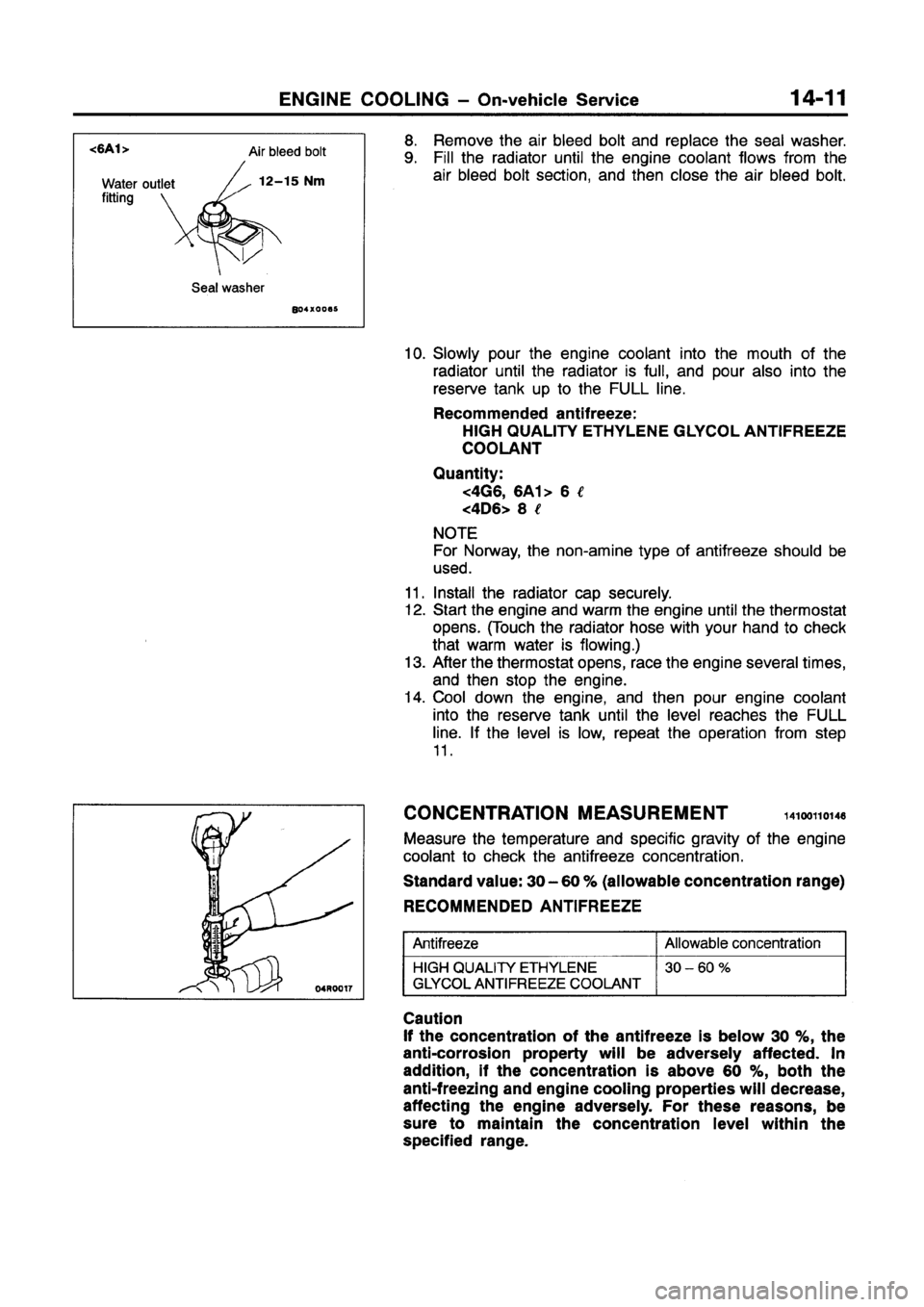MITSUBISHI GALANT 1997 8.G Workshop Manual 