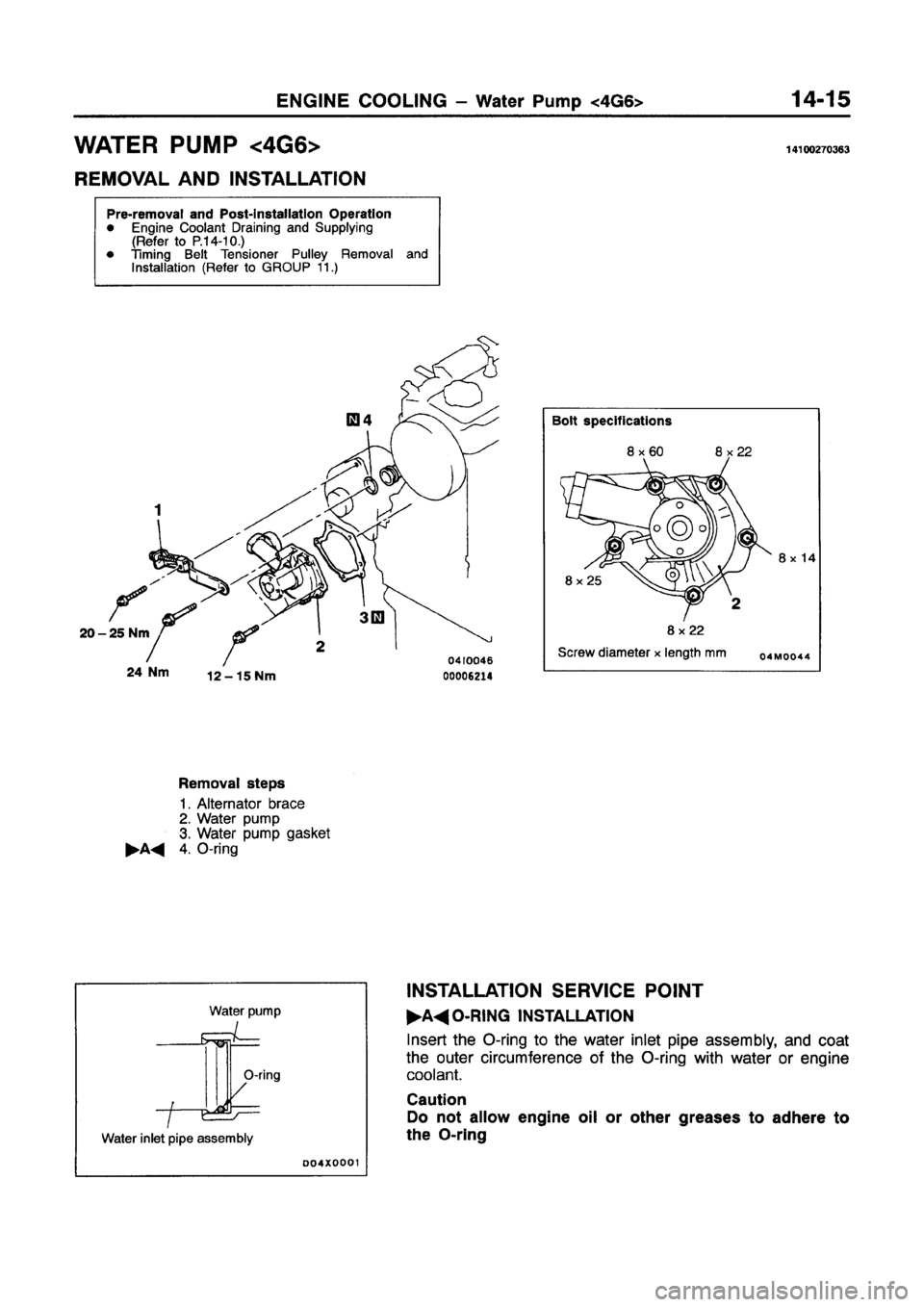 MITSUBISHI GALANT 1997 8.G Workshop Manual MITSUBISHI GALANT 1997 8.G Workshop Manual