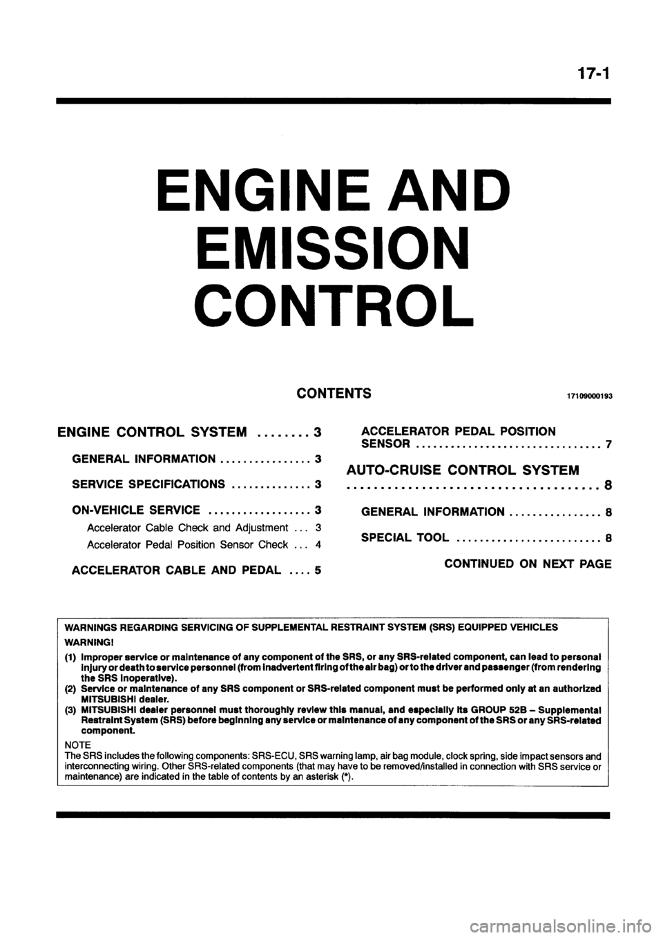MITSUBISHI GALANT 1997 8.G Workshop Manual MITSUBISHI GALANT 1997 8.G Workshop Manual
