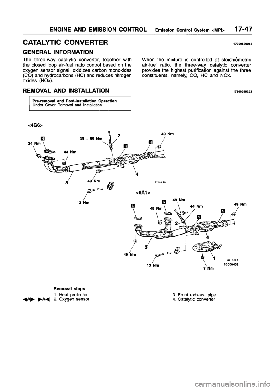MITSUBISHI GALANT 1997 8.G Workshop Manual 