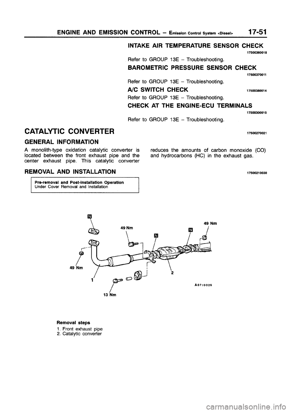 MITSUBISHI GALANT 1997 8.G Workshop Manual MITSUBISHI GALANT 1997 8.G Workshop Manual