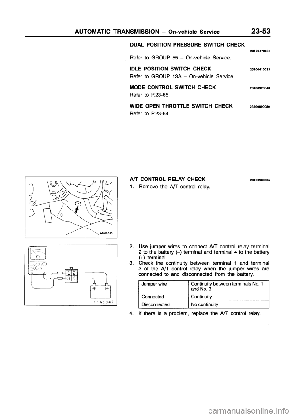 MITSUBISHI GALANT 1997 8.G Workshop Manual 