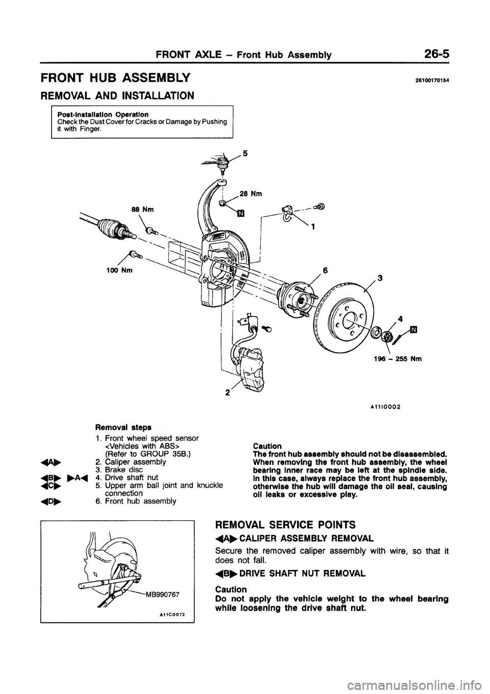 MITSUBISHI GALANT 1997 8.G Workshop Manual MITSUBISHI GALANT 1997 8.G Workshop Manual