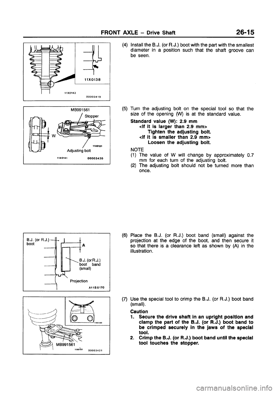 MITSUBISHI GALANT 1997 8.G Workshop Manual 