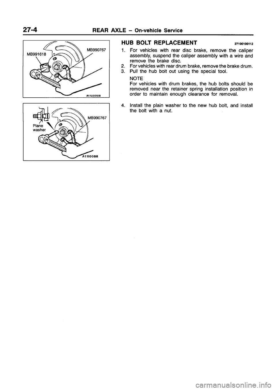 MITSUBISHI GALANT 1997 8.G Workshop Manual 