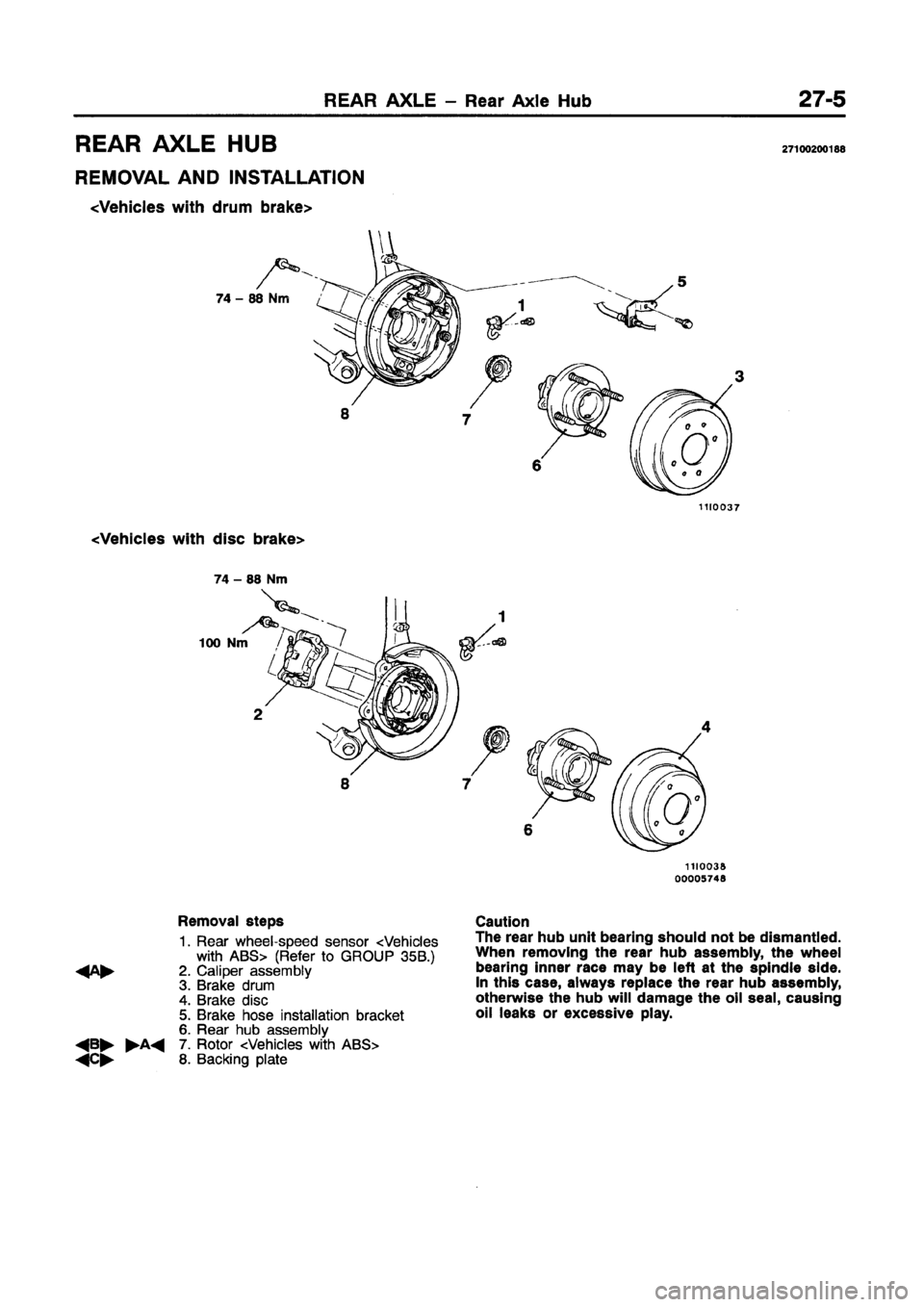 MITSUBISHI GALANT 1997 8.G Workshop Manual 