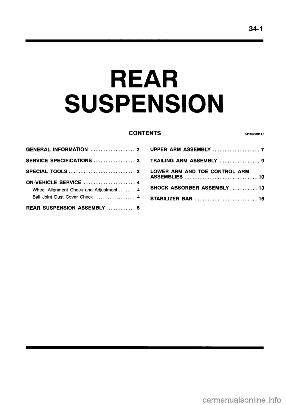 MITSUBISHI GALANT 1997 8.G Workshop Manual 