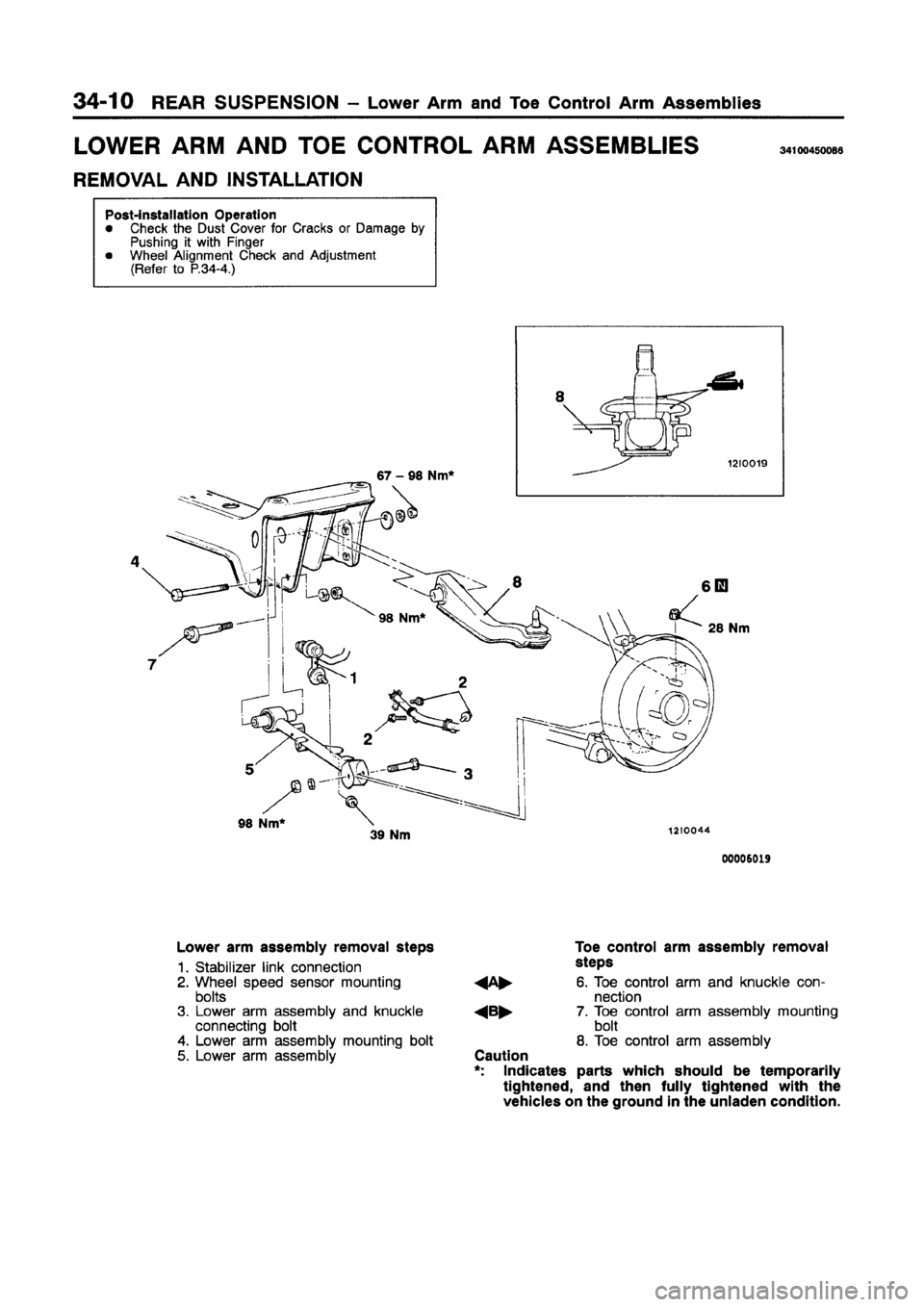 MITSUBISHI GALANT 1997 8.G Workshop Manual 