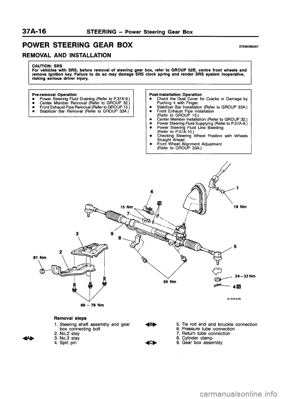 MITSUBISHI GALANT 1997 8.G Workshop Manual MITSUBISHI GALANT 1997 8.G Workshop Manual