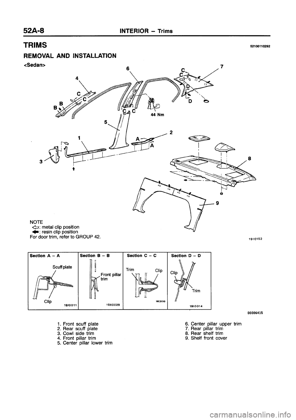 MITSUBISHI GALANT 1997 8.G Workshop Manual MITSUBISHI GALANT 1997 8.G Workshop Manual