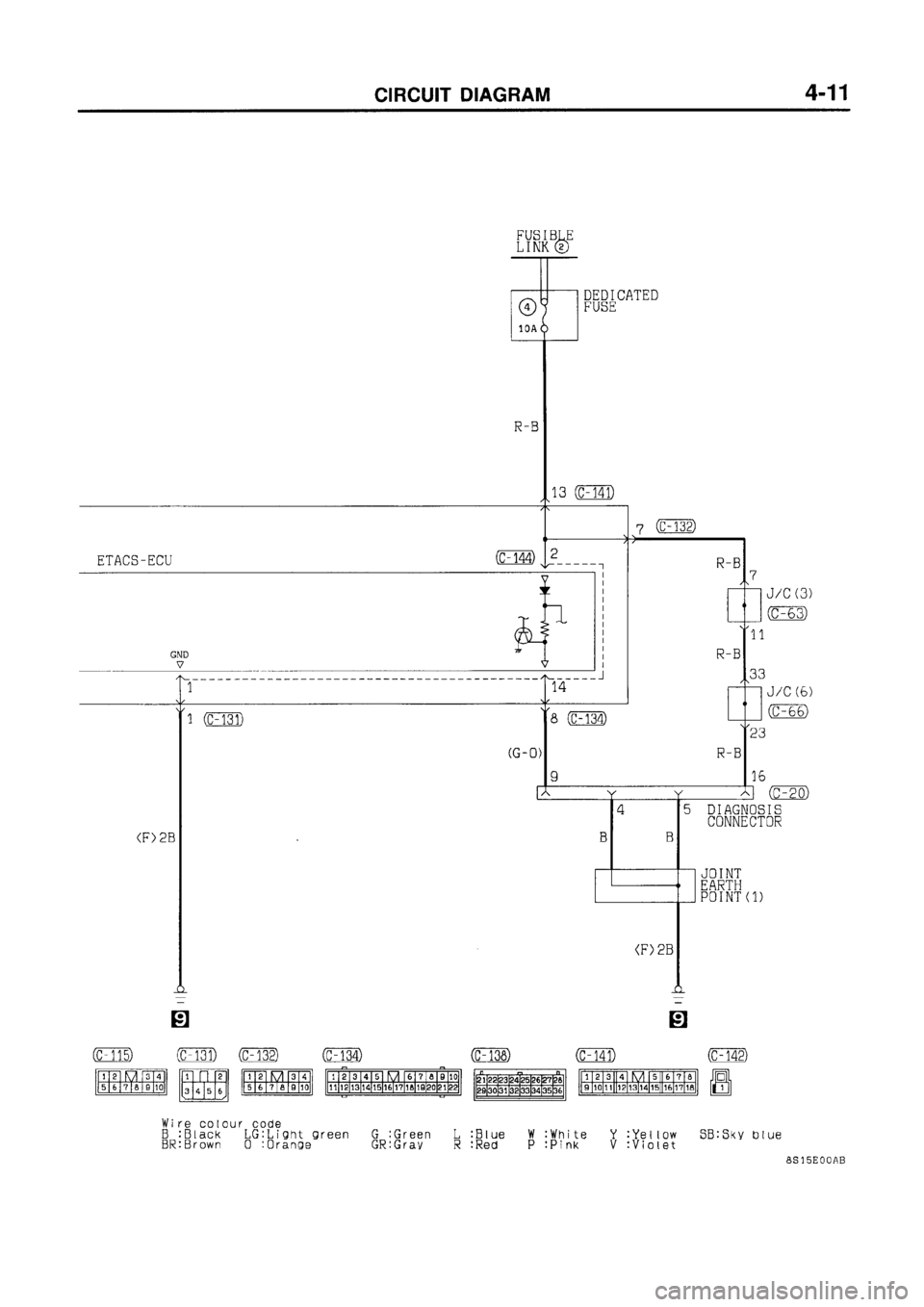 MITSUBISHI GALANT 1998 8.G Electrical Wiring Diagram Owners Manual MITSUBISHI GALANT 1998 8.G Electrical Wiring Diagram Owners Manual