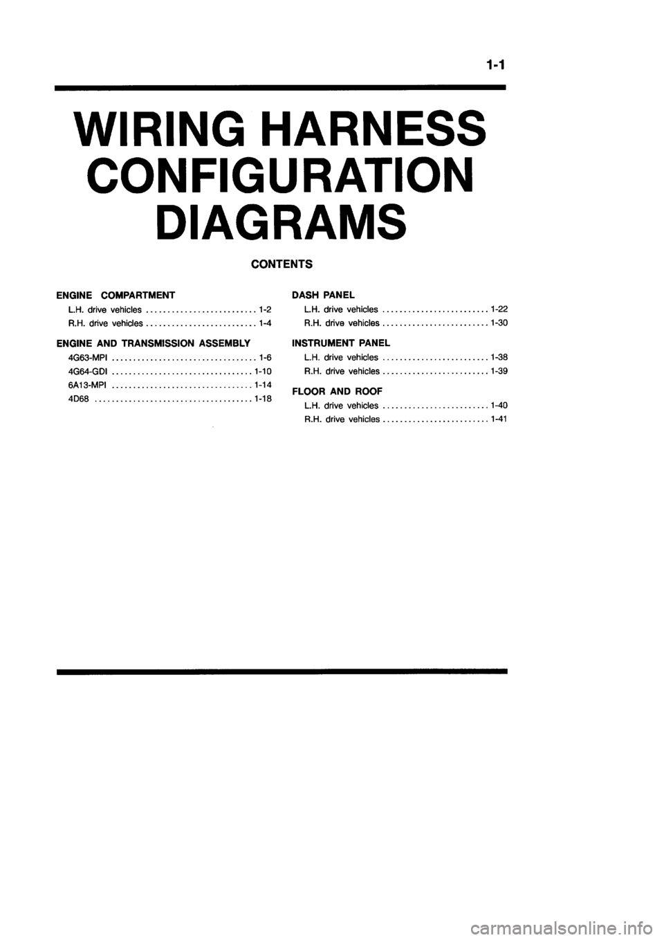 MITSUBISHI GALANT 1999 8.G Electrical Wiring Diagram Owners Manual 
