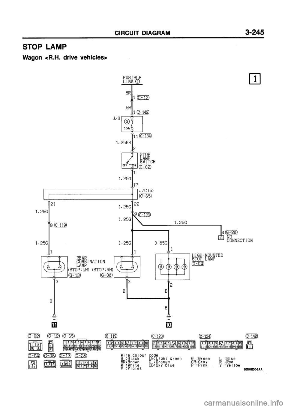 MITSUBISHI GALANT 1999 8.G Electrical Wiring Diagram Workshop Manual 