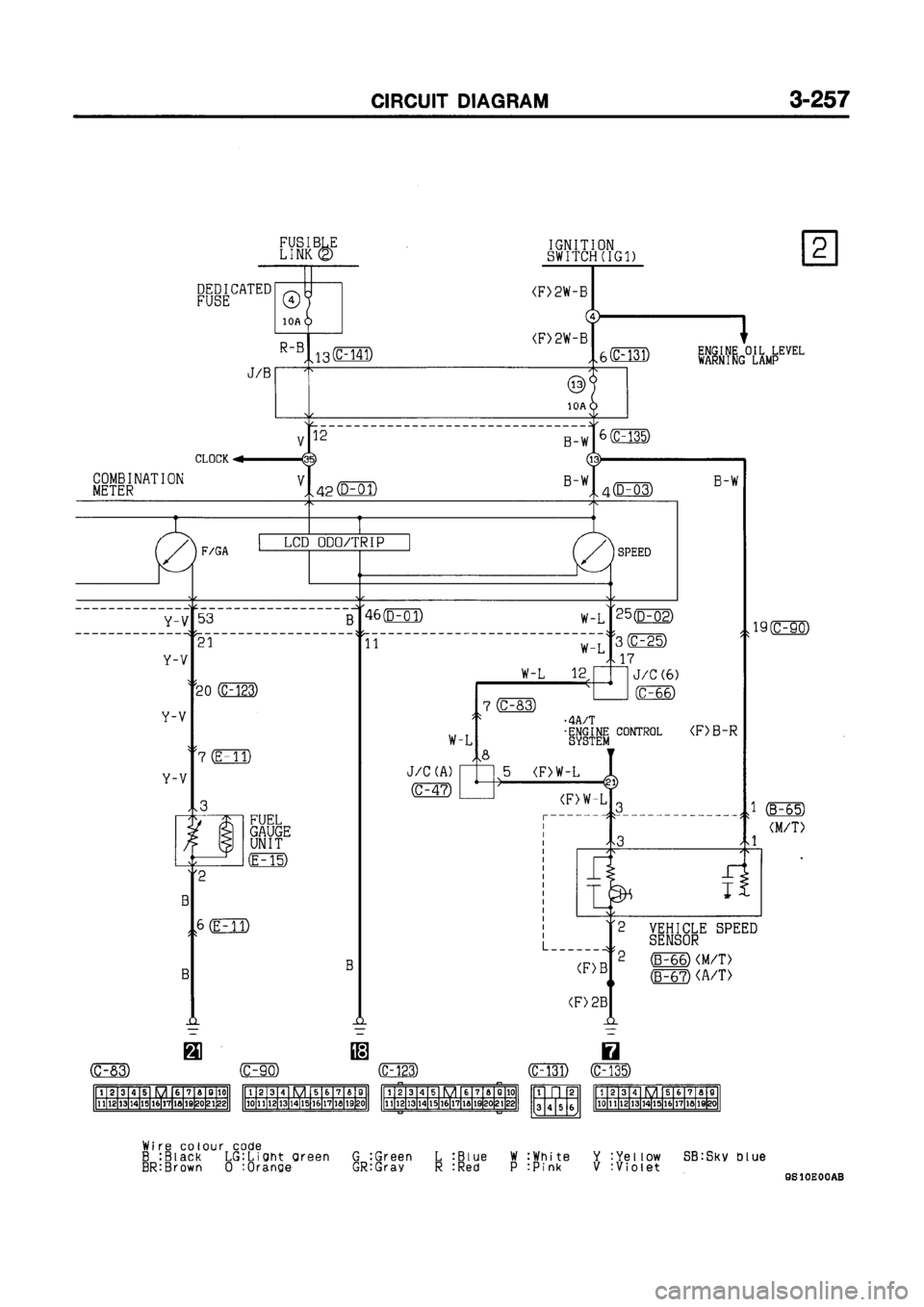 MITSUBISHI GALANT 1999 8.G Electrical Wiring Diagram Workshop Manual 