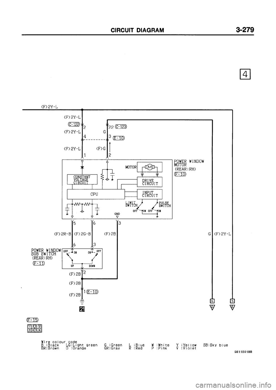 MITSUBISHI GALANT 1999 8.G Electrical Wiring Diagram Workshop Manual 