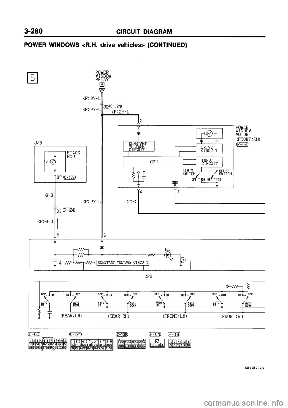 MITSUBISHI GALANT 1999 8.G Electrical Wiring Diagram Workshop Manual 