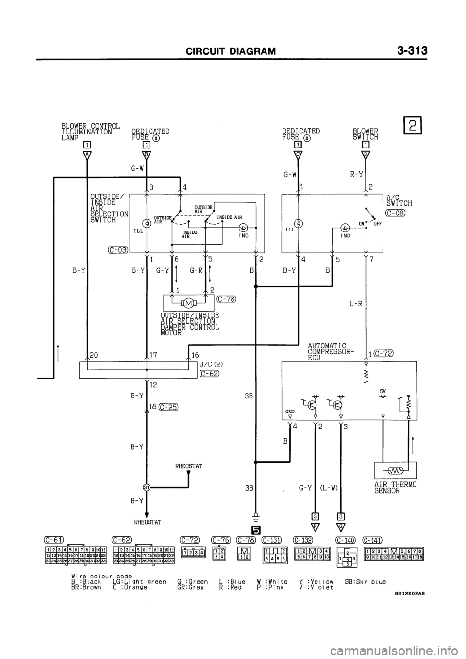 MITSUBISHI GALANT 1999 8.G Electrical Wiring Diagram Workshop Manual ...