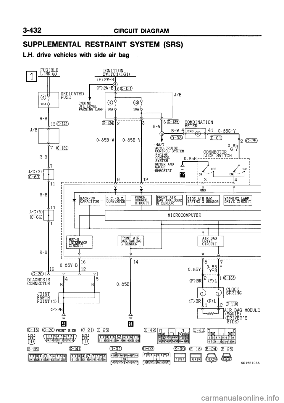 MITSUBISHI GALANT 1999 8.G Electrical Wiring Diagram Workshop Manual