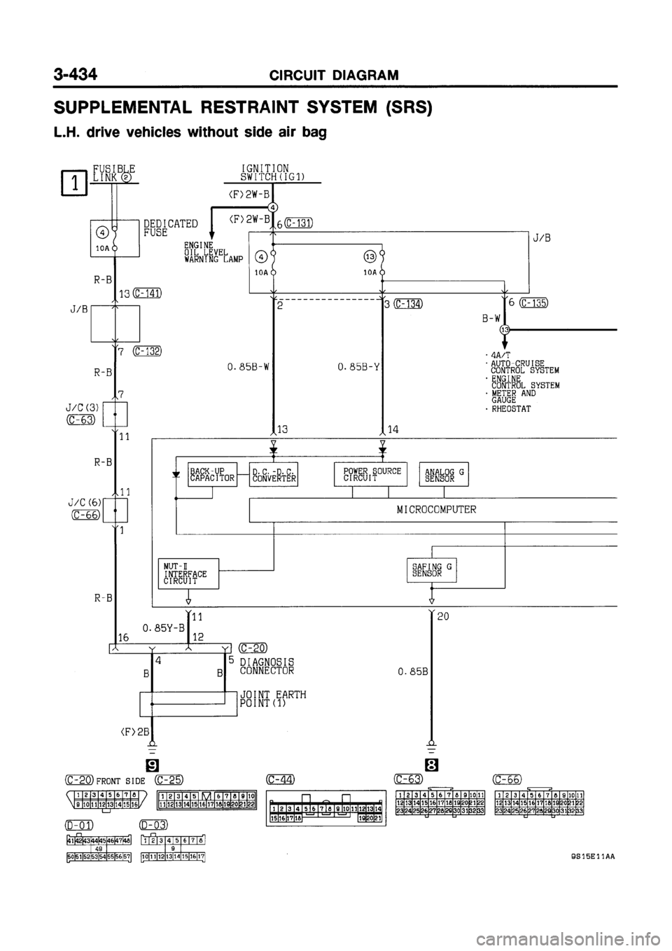 MITSUBISHI GALANT 1999 8.G Electrical Wiring Diagram Workshop Manual 