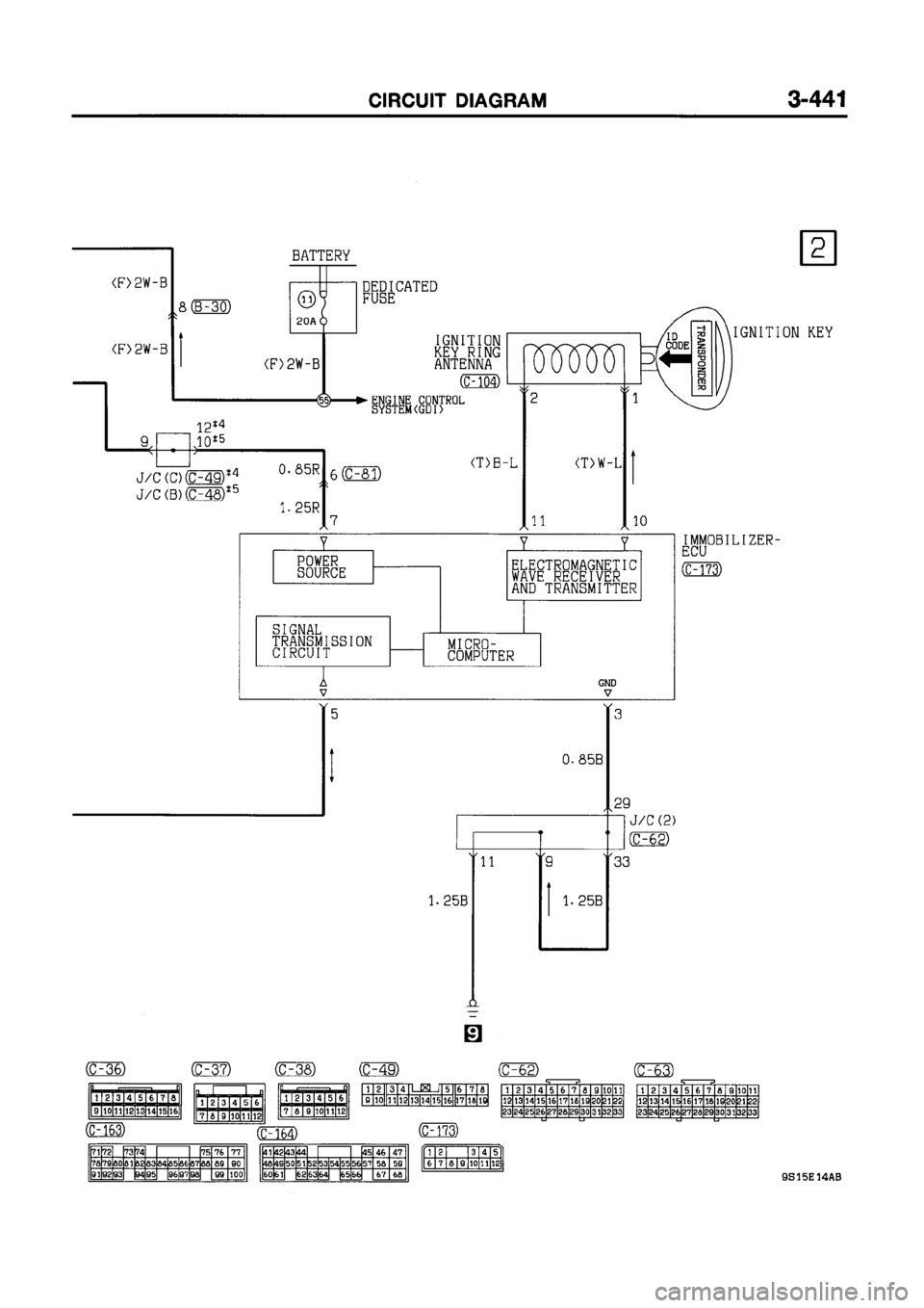 MITSUBISHI GALANT 1999 8.G Electrical Wiring Diagram Workshop Manual 