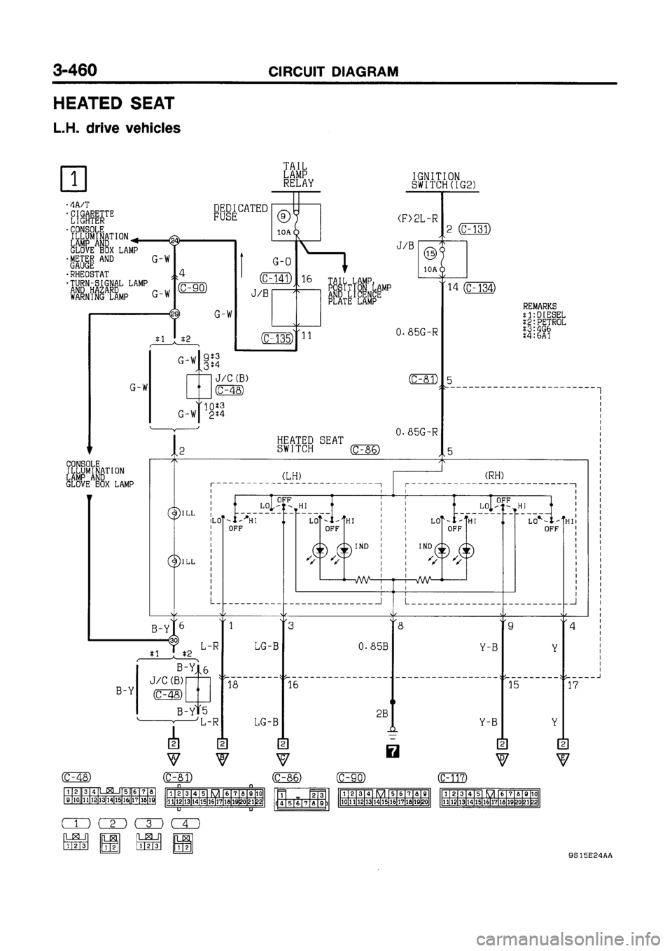 MITSUBISHI GALANT 1999 8.G Electrical Wiring Diagram Manual