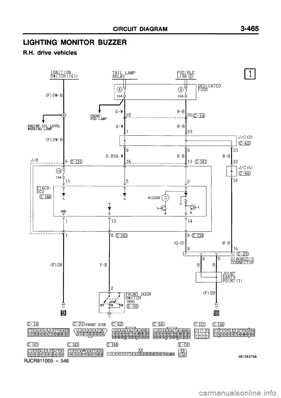 MITSUBISHI GALANT 1999 8.G Electrical Wiring Diagram Workshop Manual 