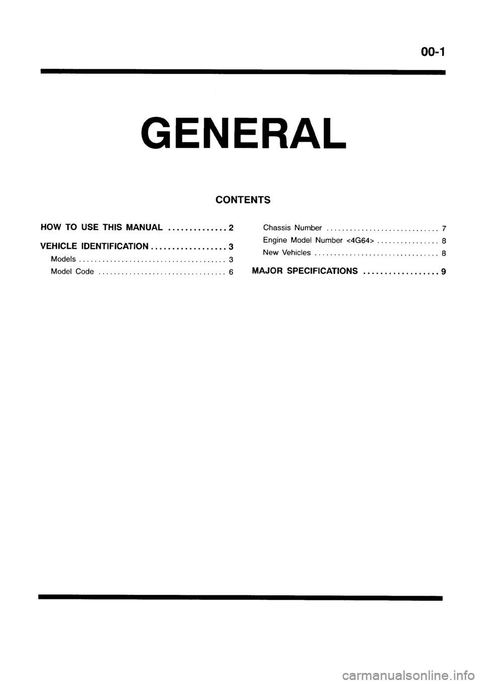 MITSUBISHI GALANT 1999 8.G Workshop Manual MITSUBISHI GALANT 1999 8.G Workshop Manual
