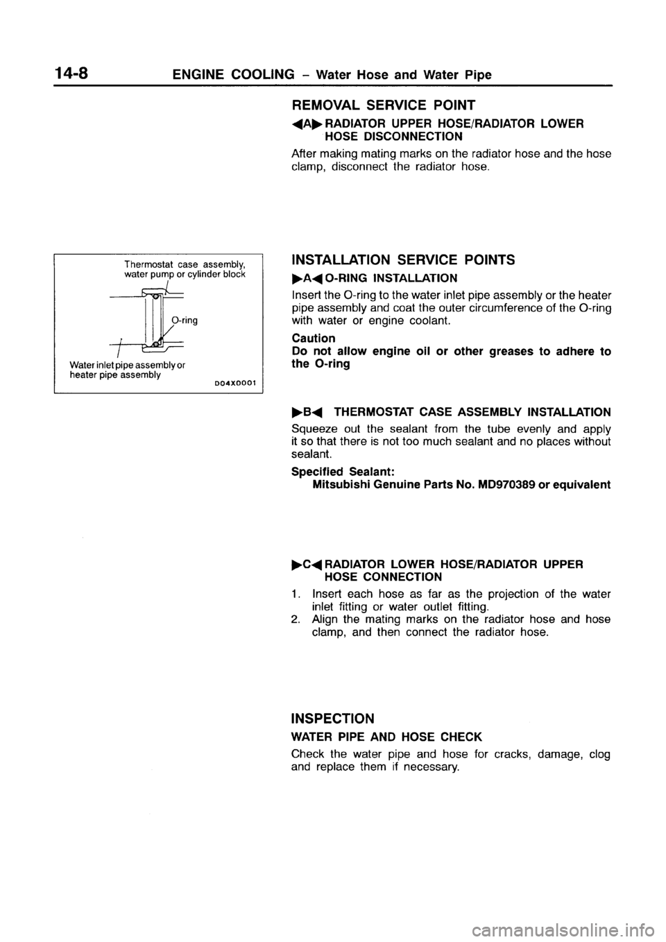 MITSUBISHI GALANT 1999 8.G Workshop Manual MITSUBISHI GALANT 1999 8.G Workshop Manual