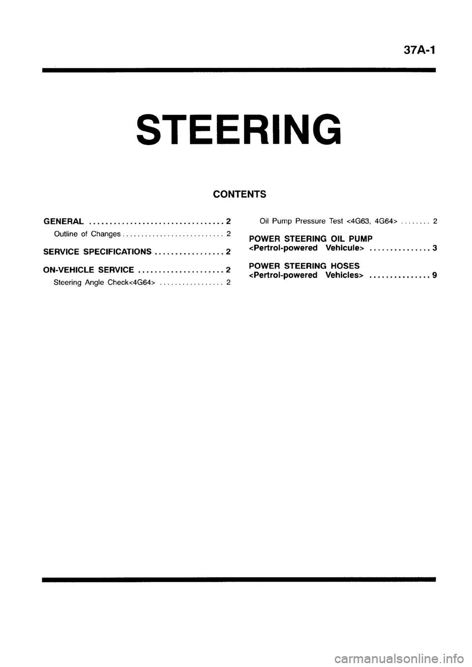 MITSUBISHI GALANT 1999 8.G Workshop Manual MITSUBISHI GALANT 1999 8.G Workshop Manual