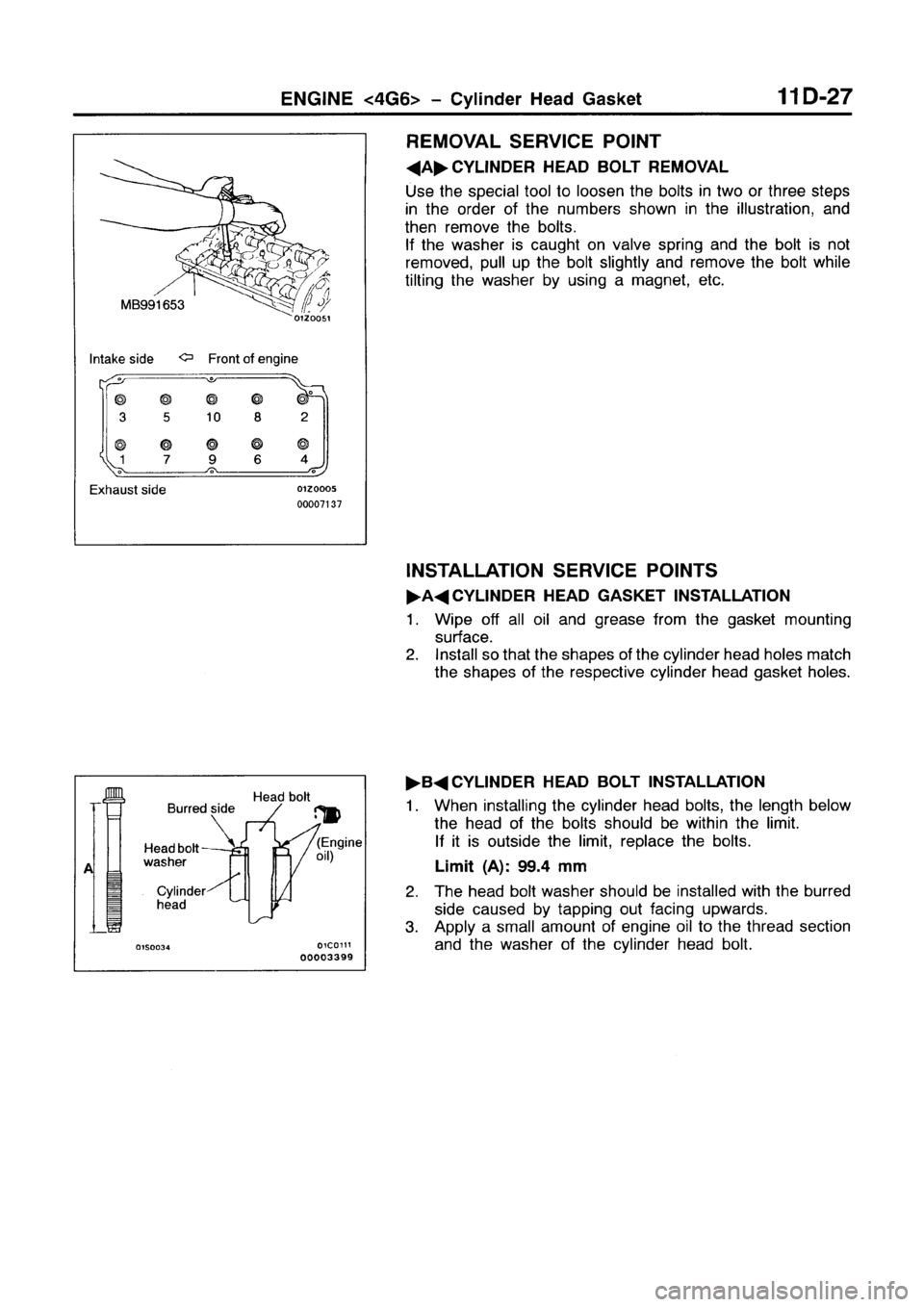 MITSUBISHI GALANT 1999 8.G Service Manual 