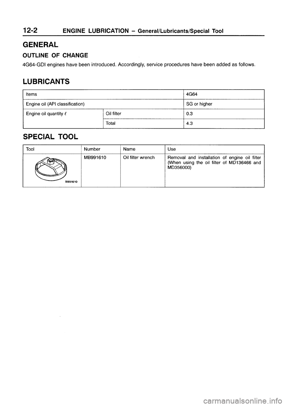 MITSUBISHI GALANT 1999 8.G Repair Manual MITSUBISHI GALANT 1999 8.G Repair Manual