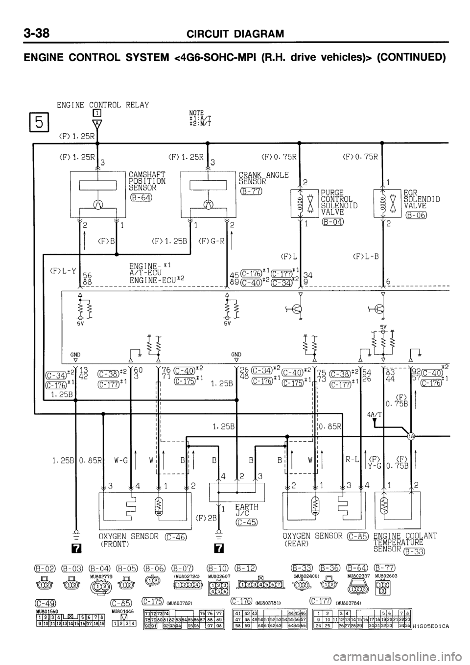 MITSUBISHI GALANT 2001 8.G Electrical Wiring Diagram Workshop Manual 