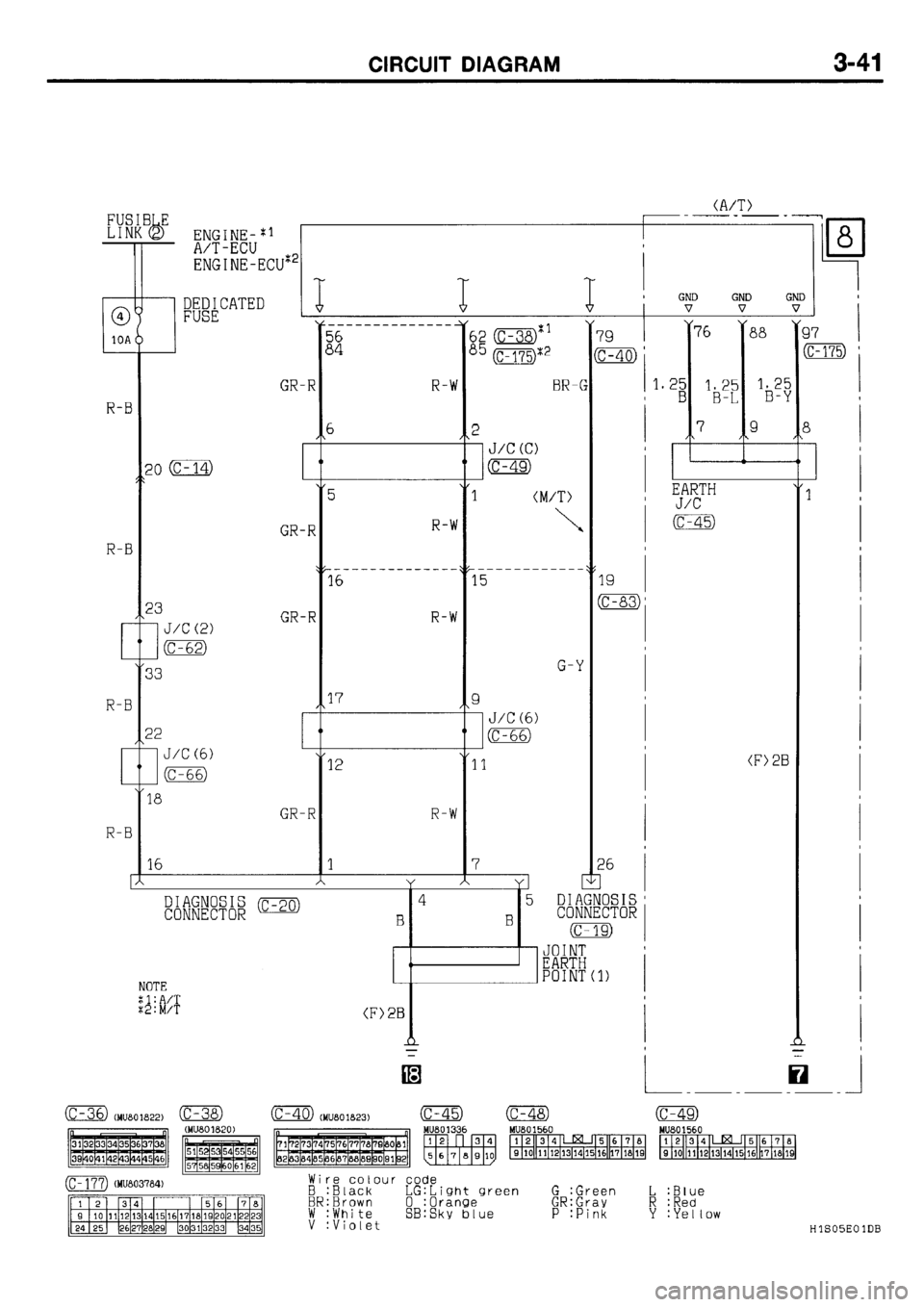 2001 Mitsubishi Galant Wiring Diagram : Mitsubishi Galant 2001 8 G
