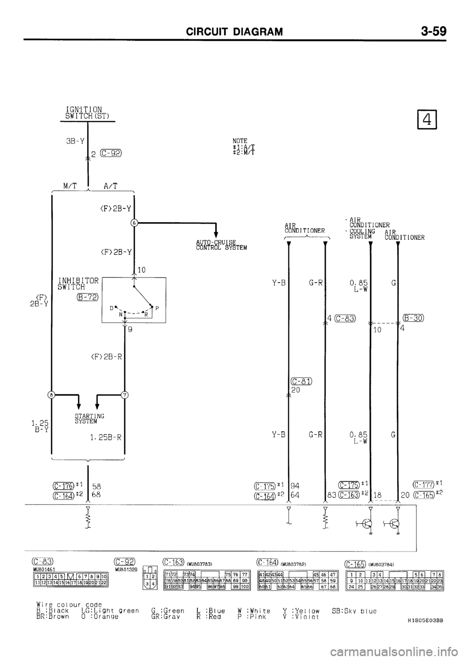 MITSUBISHI GALANT 2001 8.G Electrical Wiring Diagram Workshop Manual 