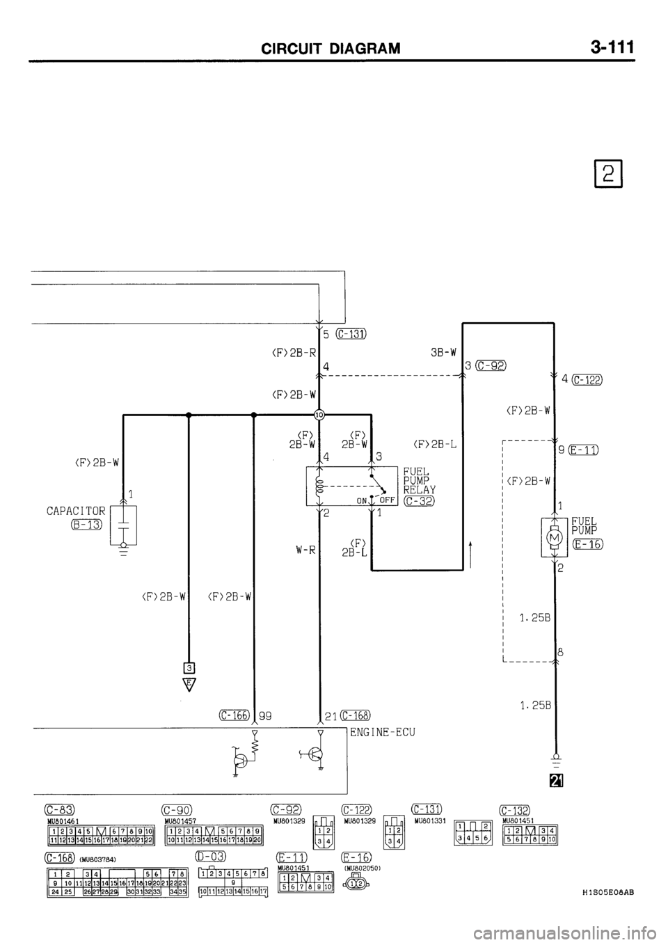 MITSUBISHI GALANT 2001 8.G Electrical Wiring Diagram Workshop Manual 