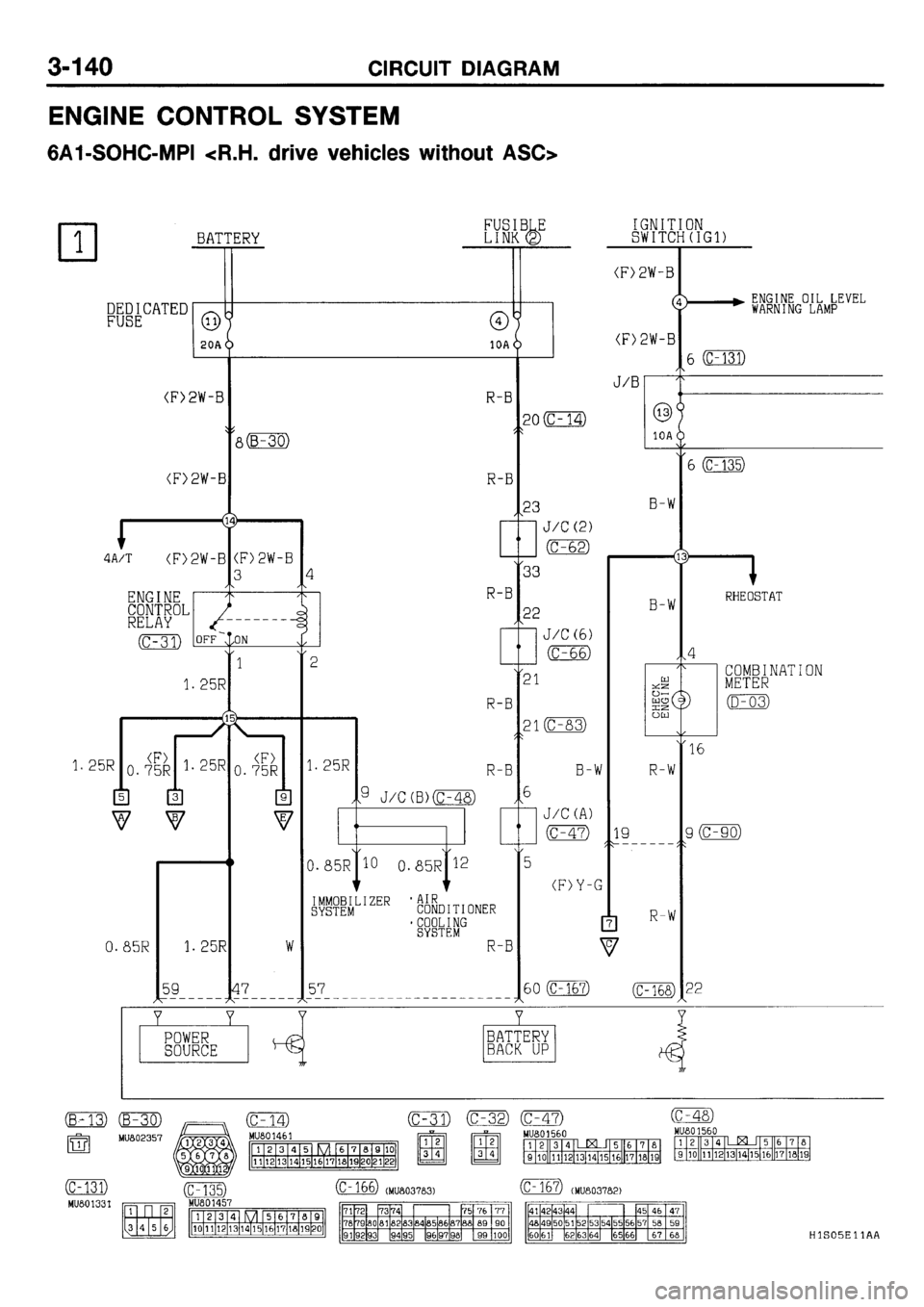 MITSUBISHI GALANT 2001 8.G Electrical Wiring Diagram Workshop Manual 