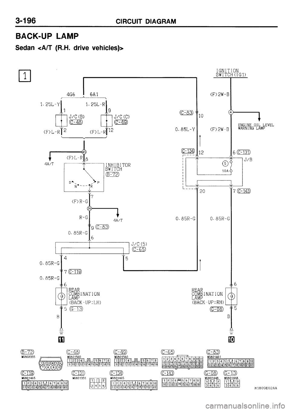 MITSUBISHI GALANT 2001 8.G Electrical Wiring Diagram Workshop Manual 