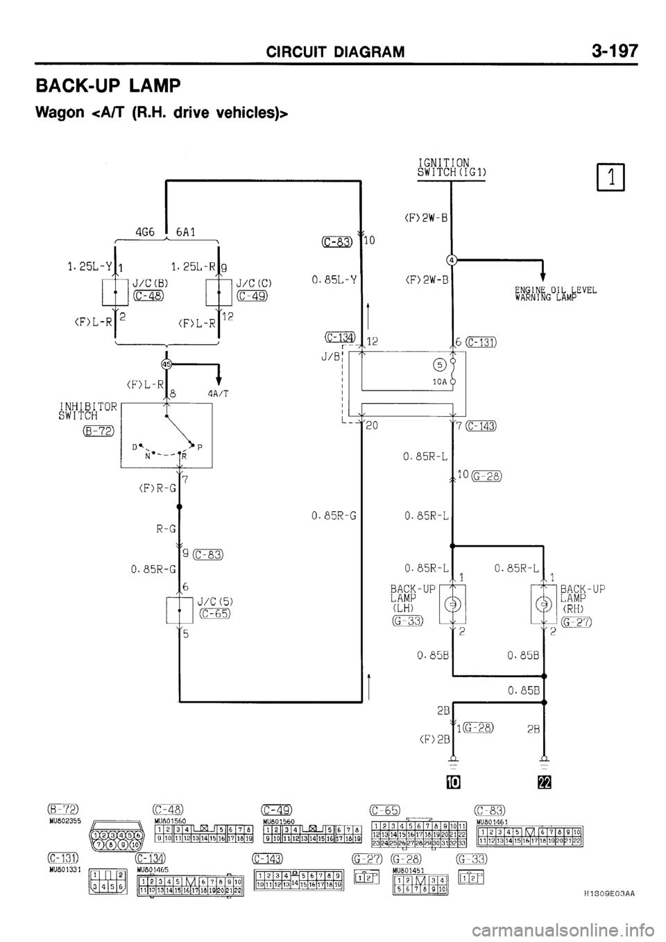 MITSUBISHI GALANT 2001 8.G Electrical Wiring Diagram Workshop Manual 