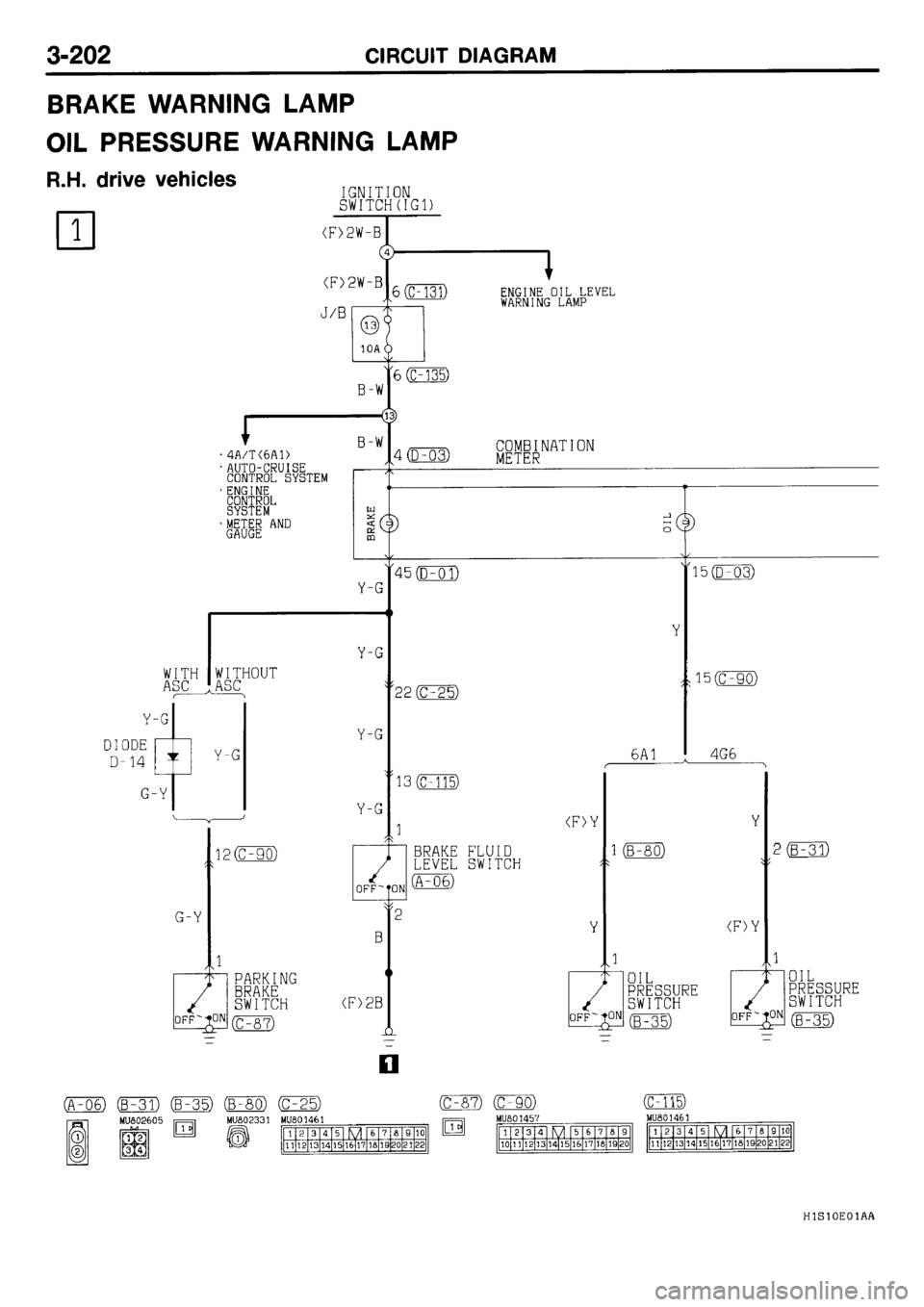 MITSUBISHI GALANT 2001 8.G Electrical Wiring Diagram Workshop Manual 
