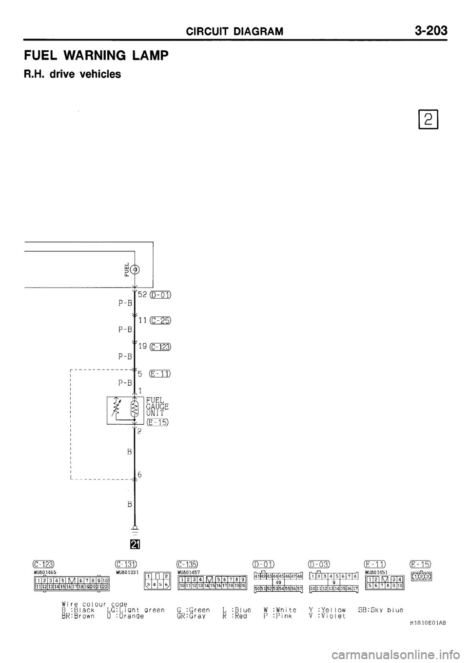 MITSUBISHI GALANT 2001 8.G Electrical Wiring Diagram Workshop Manual 