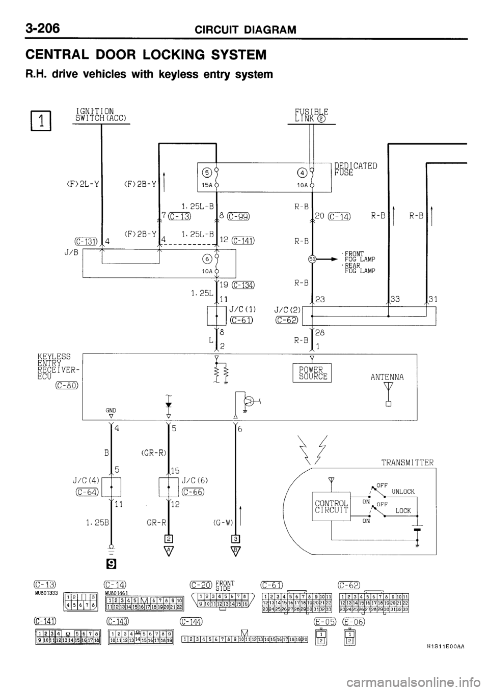 MITSUBISHI GALANT 2001 8.G Electrical Wiring Diagram Workshop Manual 