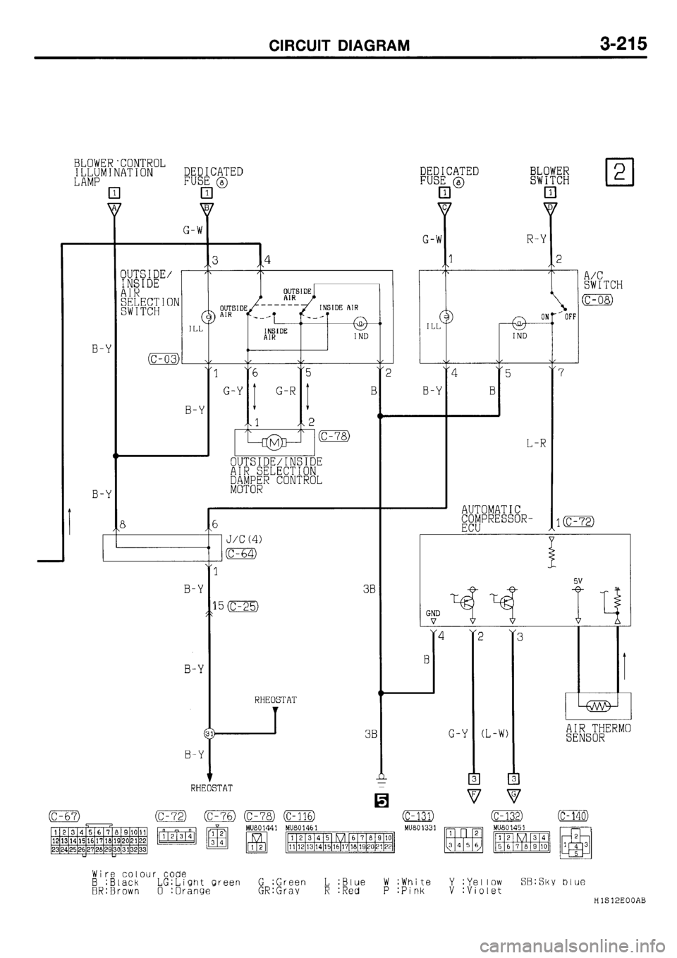 MITSUBISHI GALANT 2001 8.G Electrical Wiring Diagram Workshop Manual 