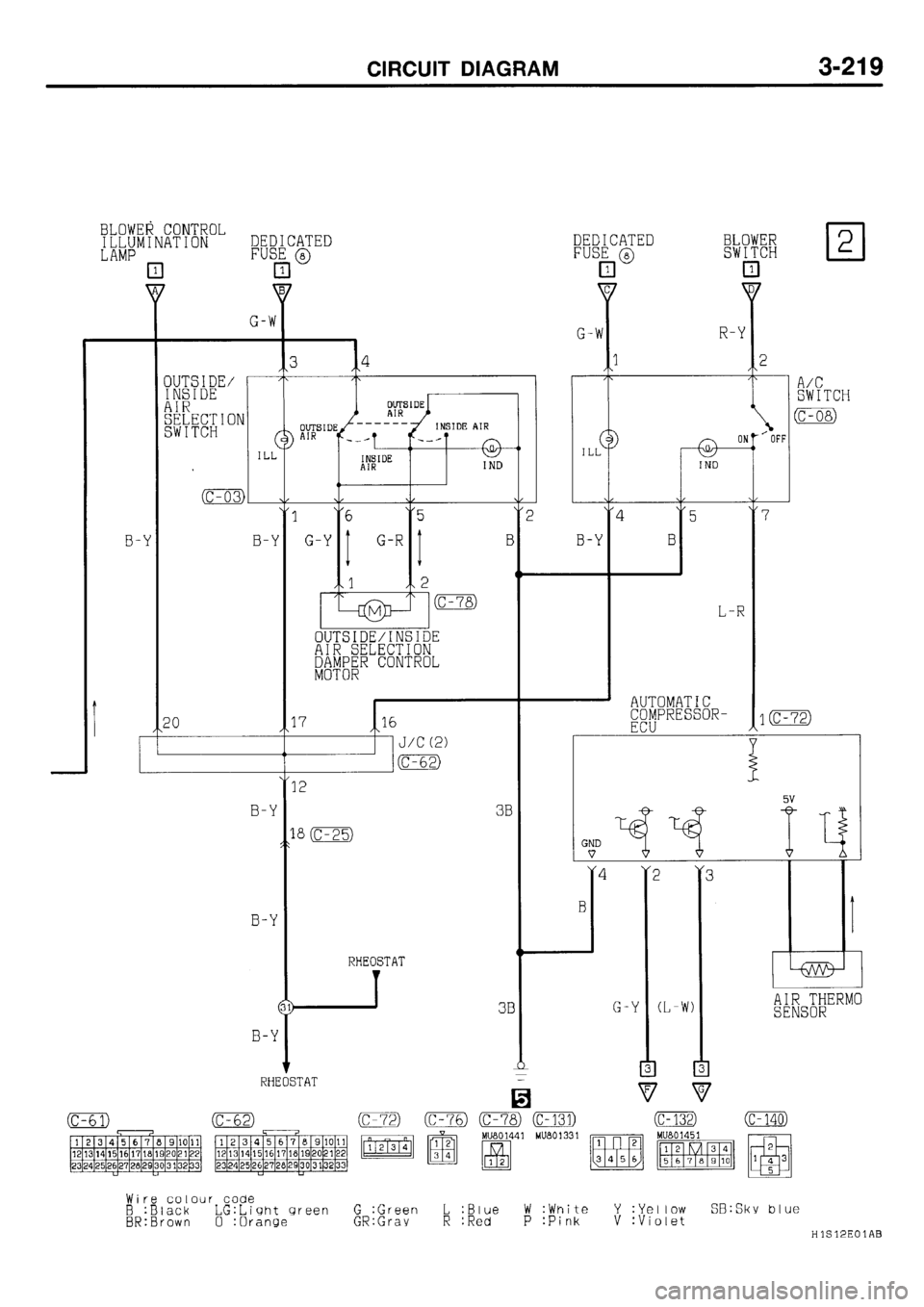 MITSUBISHI GALANT 2001 8.G Electrical Wiring Diagram Workshop Manual 