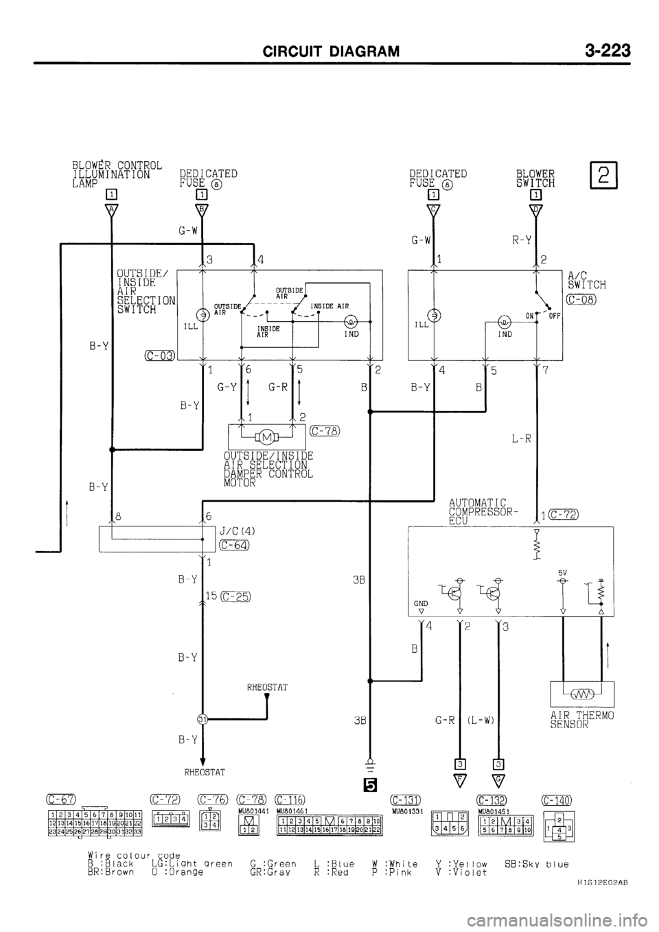 MITSUBISHI GALANT 2001 8.G Electrical Wiring Diagram Workshop Manual 