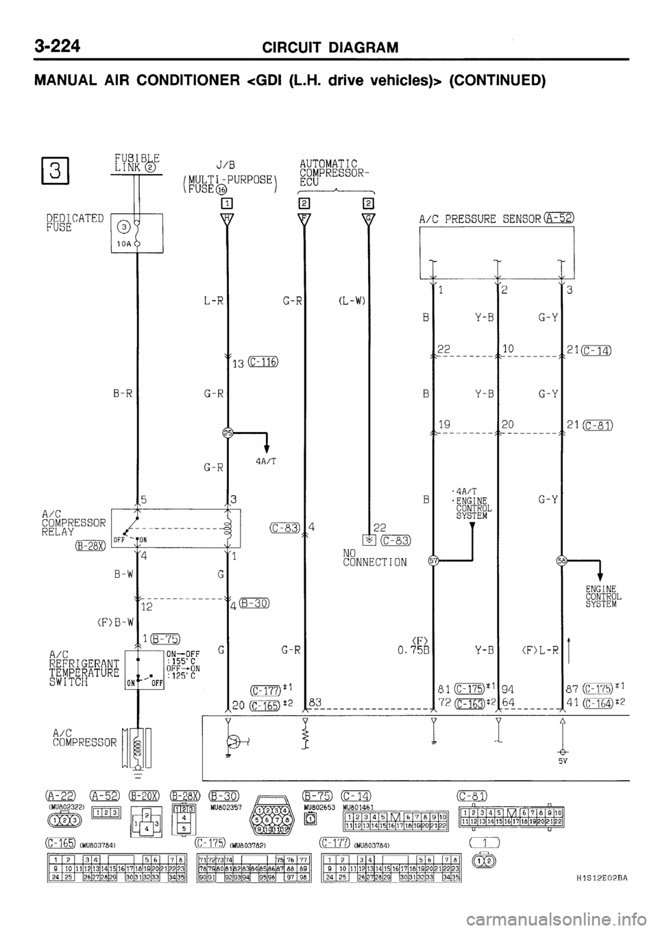 MITSUBISHI GALANT 2001 8.G Electrical Wiring Diagram Workshop Manual 