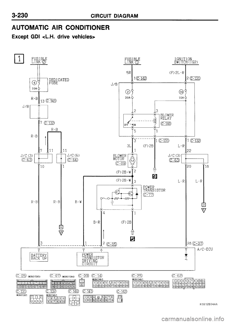 MITSUBISHI GALANT 2001 8.G Electrical Wiring Diagram Workshop Manual 