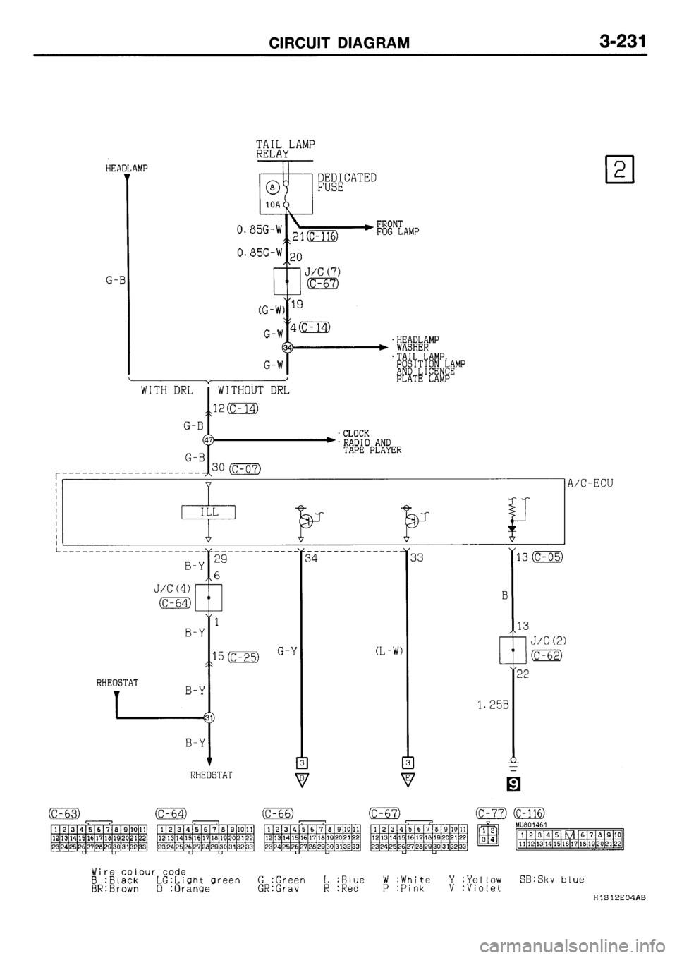 MITSUBISHI GALANT 2001 8.G Electrical Wiring Diagram Workshop Manual 