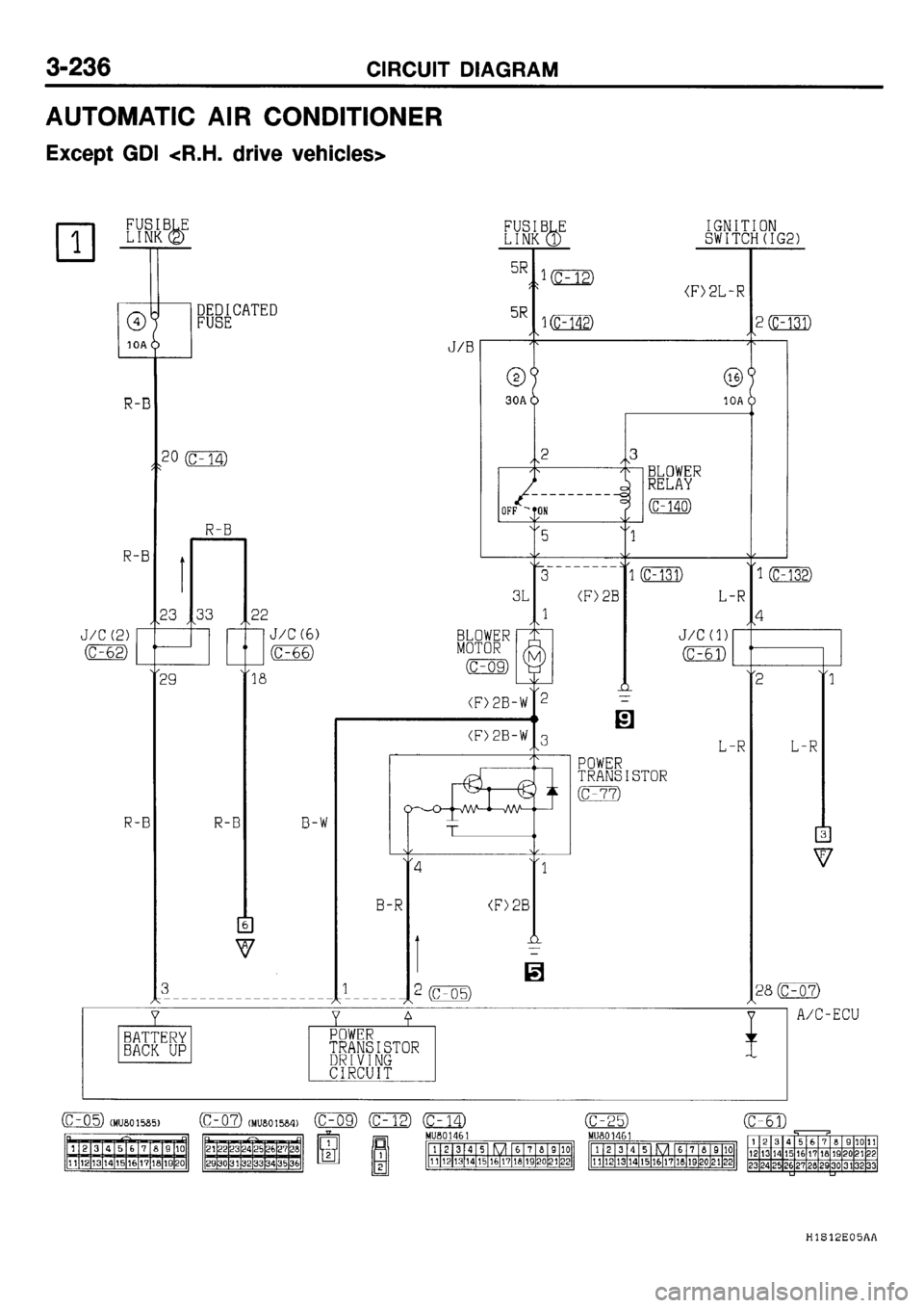 MITSUBISHI GALANT 2001 8.G Electrical Wiring Diagram Workshop Manual 